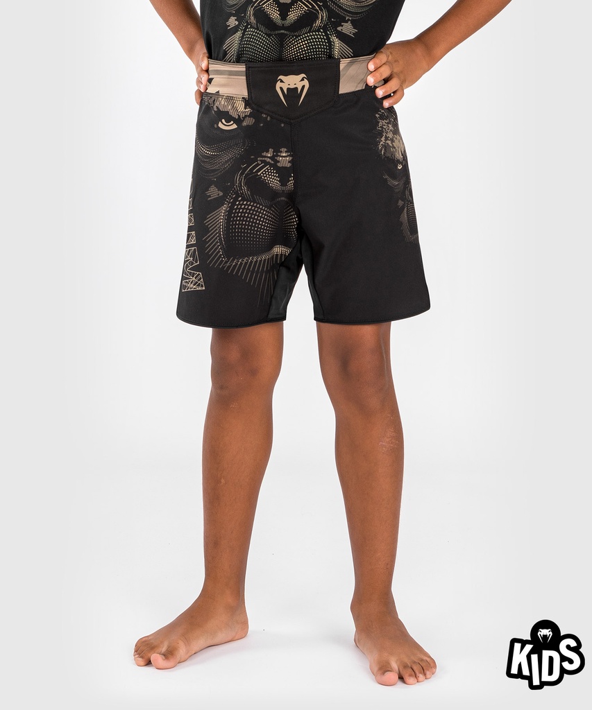 Venum Fight Shorts Gorilla Jungle Kids, Black-Sand