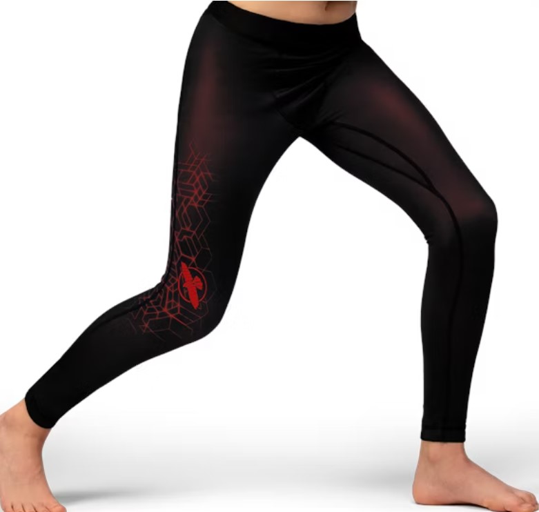 Hayabusa Compression Pants Geo Youth, Rot