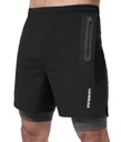 Hayabusa Training Shorts Performance with Compression Shorts, Black