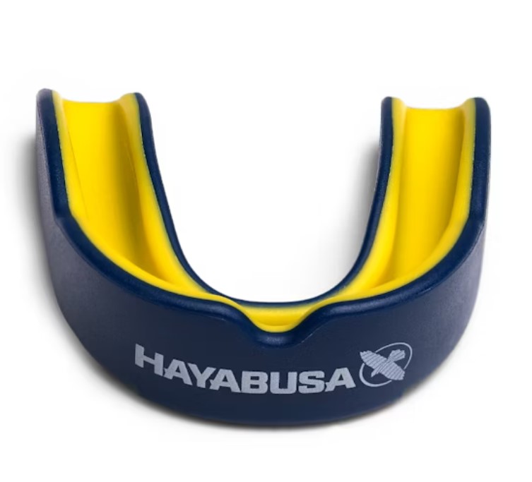 Hayabusa Mundschutz Combat, Marineblau-Gelb