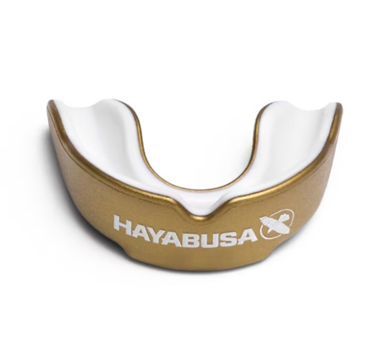 Hayabusa Mouthguard Combat Youth, White-Gold