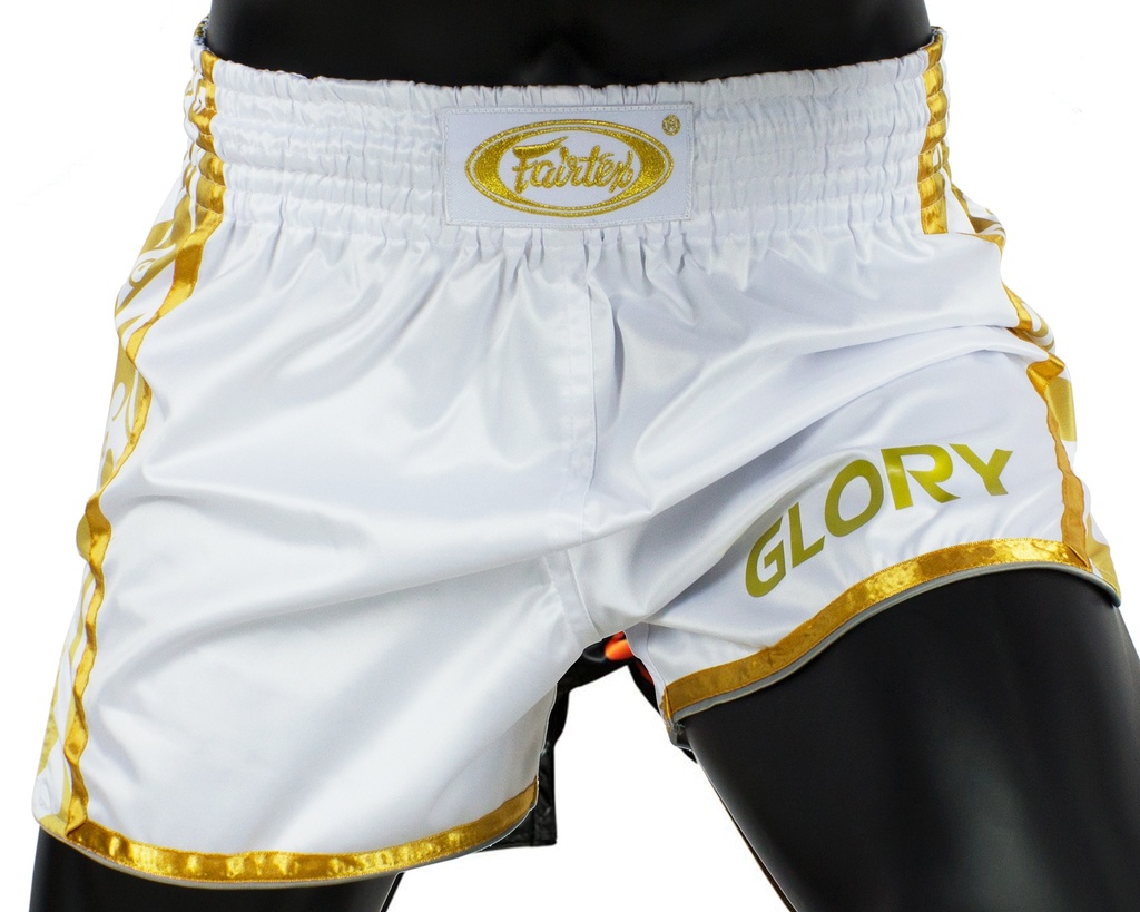 Fairtex Muay Thai Shorts Glory BSG2, Weiß-Gold