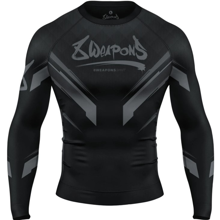 8Weapons Rash Guard Shift, Black-Matte