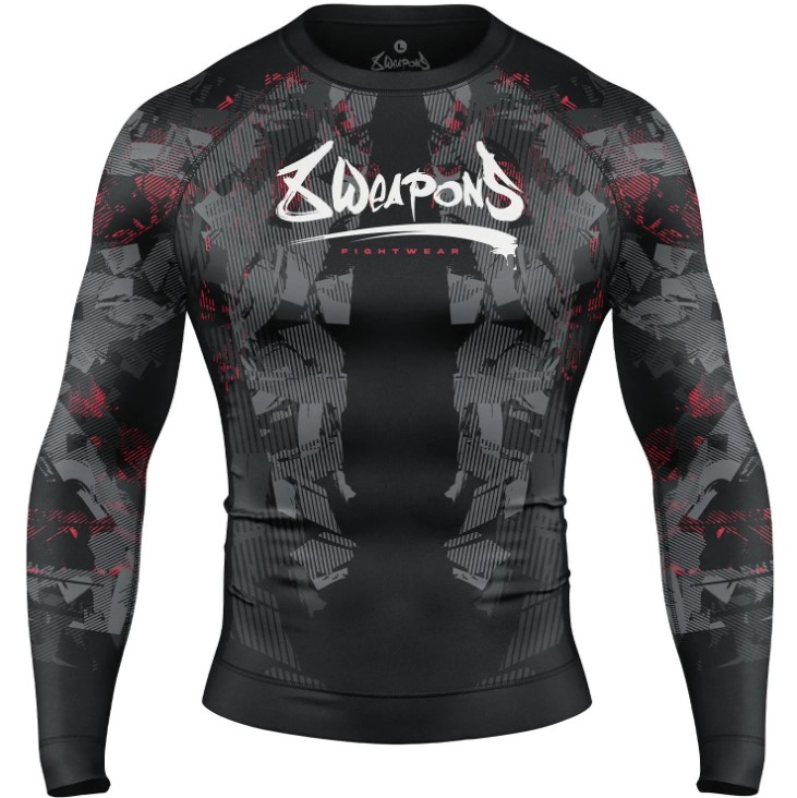 8Weapons Rash Guard Hit 2.0, Schwarz-Rot