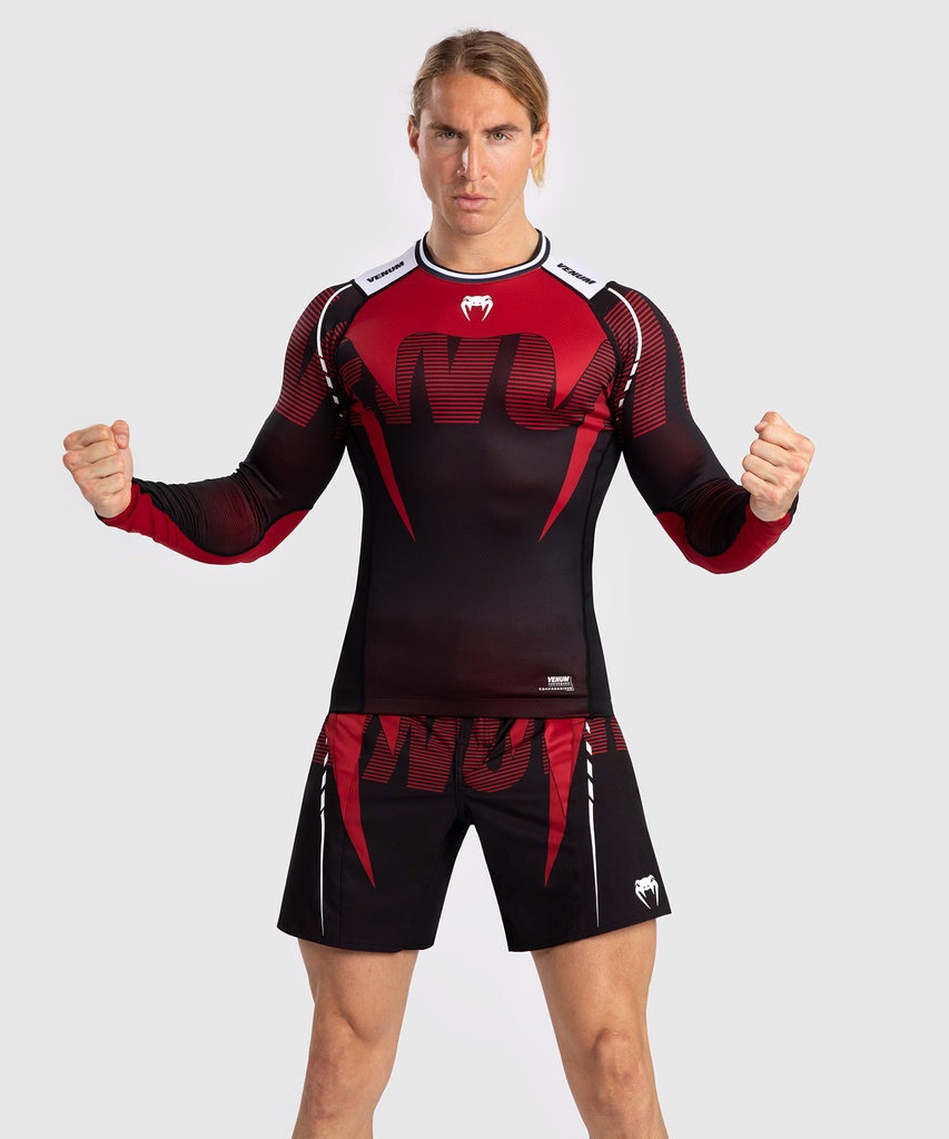 Venum Rash Guard Adrenaline, Rot-Schwarz