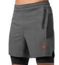 Hayabusa Training Shorts Performance mit Compression Shorts, Dunkelgrau