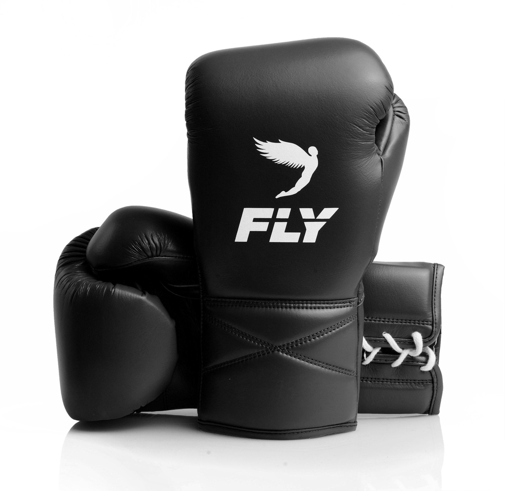 Fly Boxhandschuhe Superlace X mit Schnürung, Schwarz