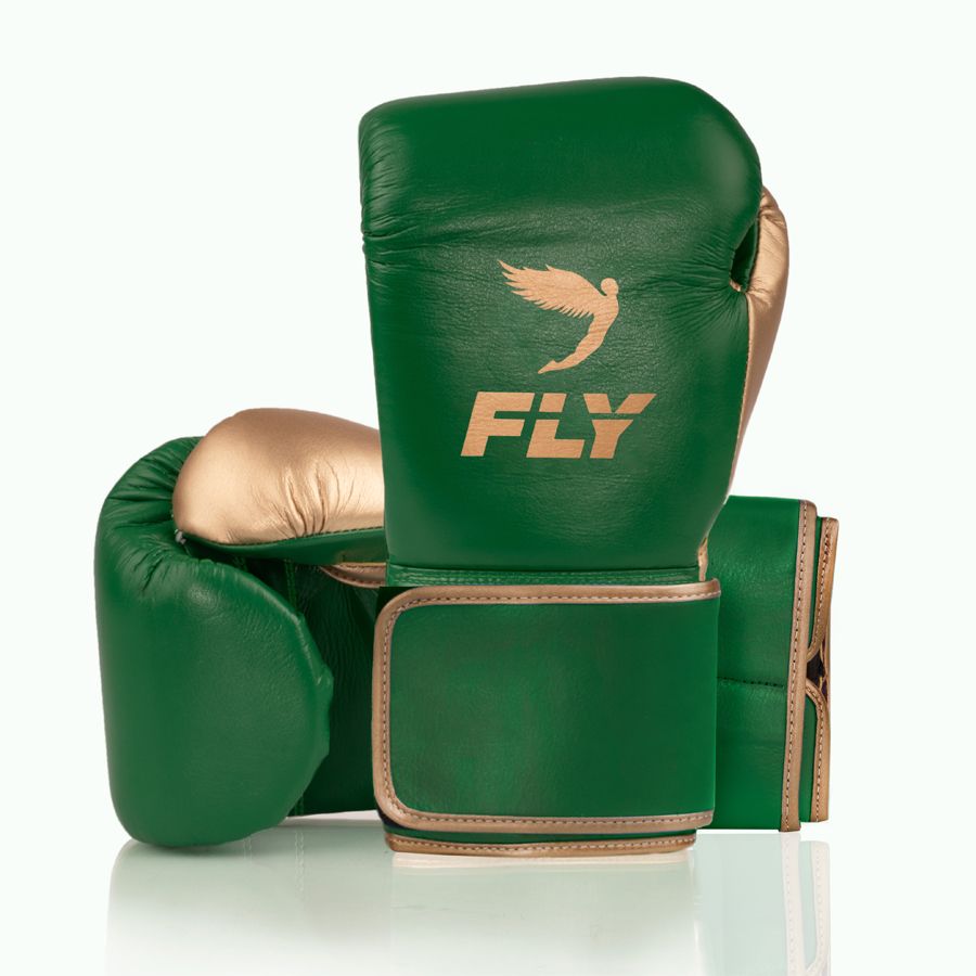 Fly Boxhandschuhe Superloop X, Grün-Gold