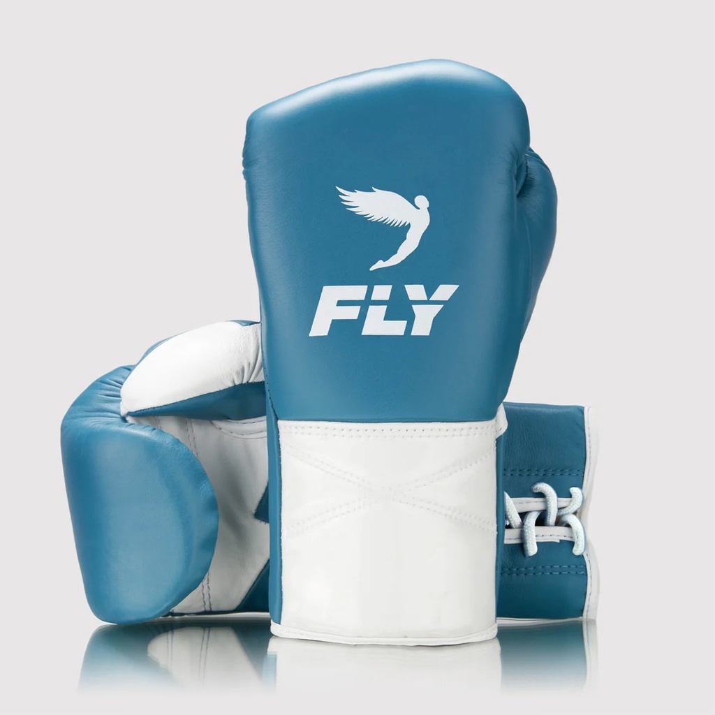 Fly Boxhandschuhe Superlace Lightning, Blau-Weiß