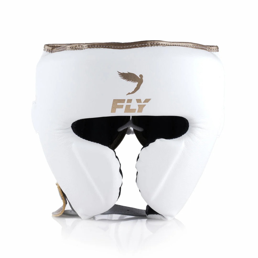 Fly Headgear Cheek Protector Knight, White-Gold