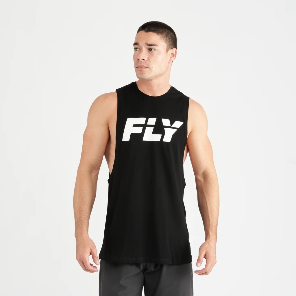 Fly Tank Top Big Logo, Schwarz