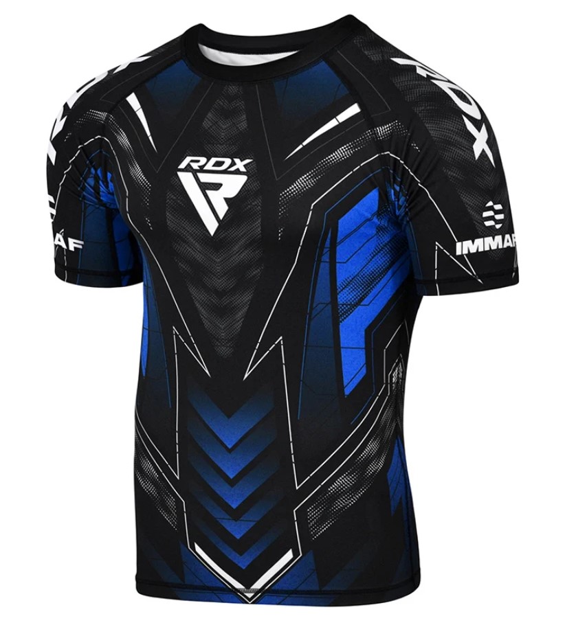 RDX Rash Guard IMMAF, Black-Blue