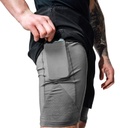 RDX Fight Shorts T15 2-in-1, Black-Gray