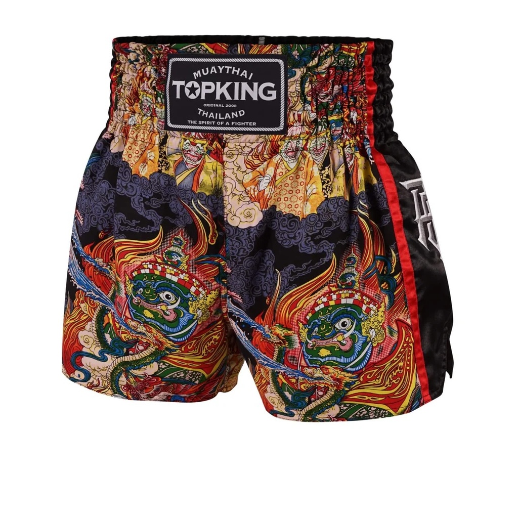 Top King Muay Thai Shorts Chinese Culture TKTBS-205, Red