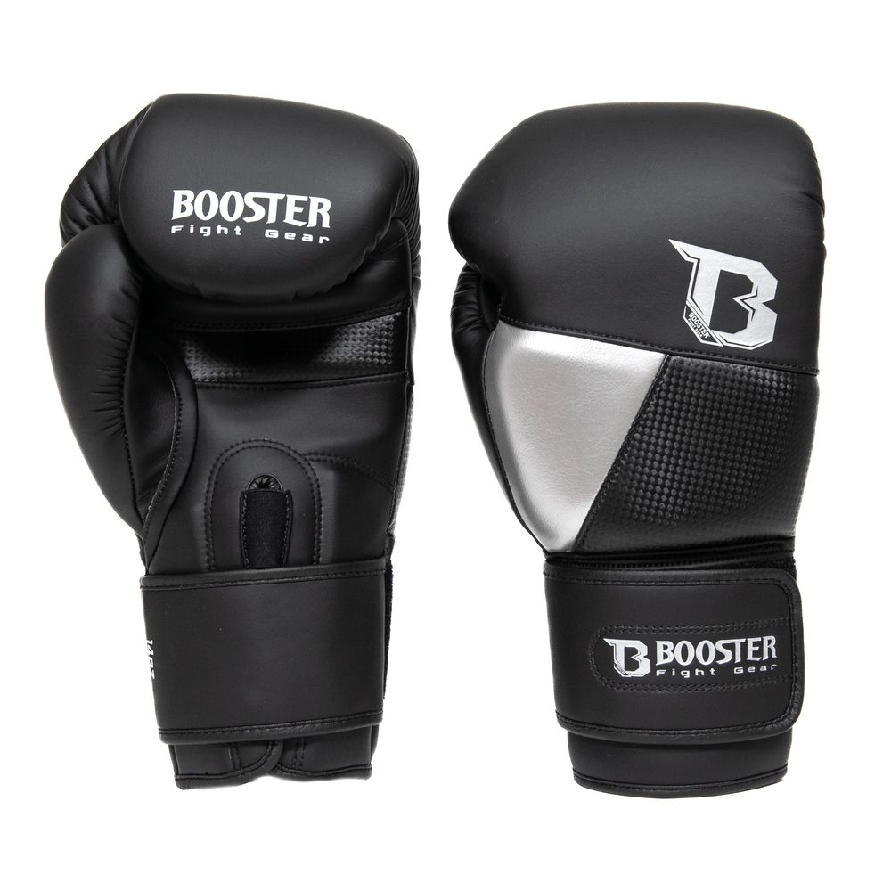 Booster Boxing Gloves XXX, Black-Silver