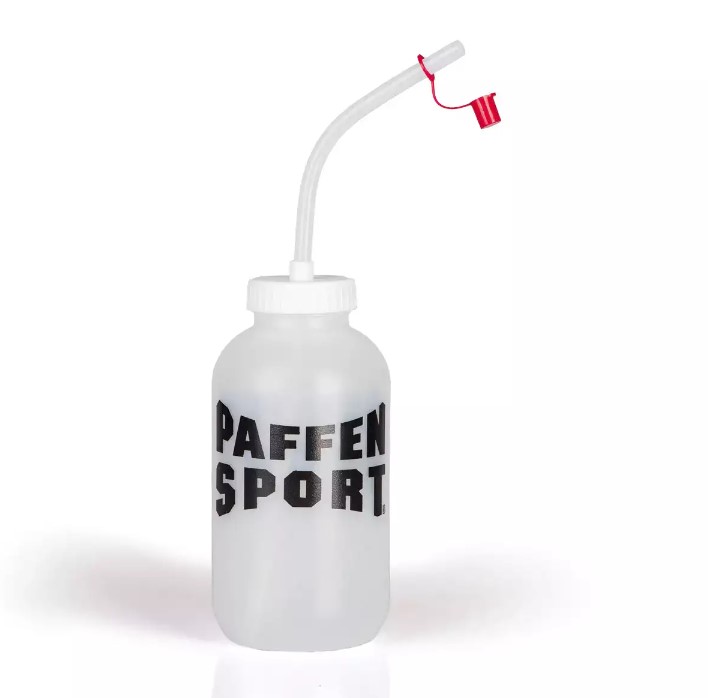 Paffen Sport Drinking Bottle with Straw, Transparent