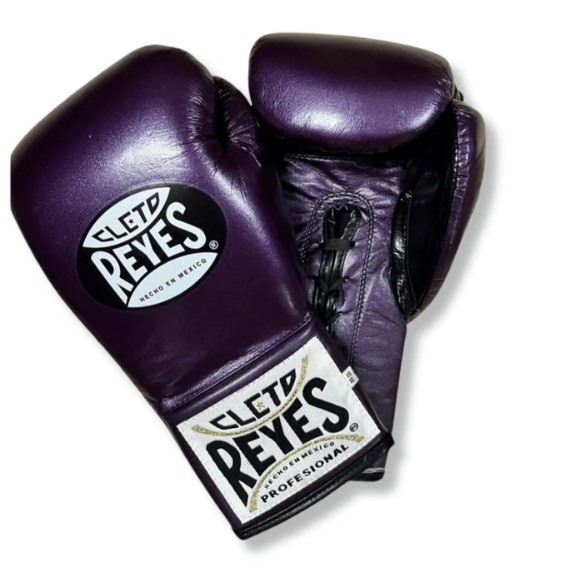 Cleto Reyes Boxhandschuhe Profight Safetec mit Schnürung, Violett