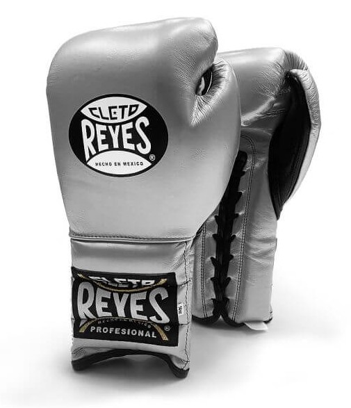 Cleto Reyes Boxhandschuhe Traditional Training mit Schnürung, Silber