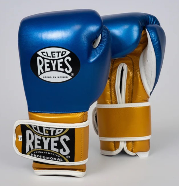 Cleto Reyes Boxing Gloves Training, Blue-Gold