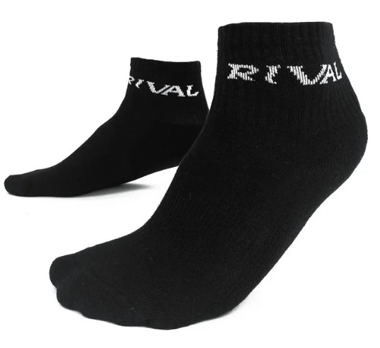 Rival Socken Sneaker 3-er Pack, Schwarz