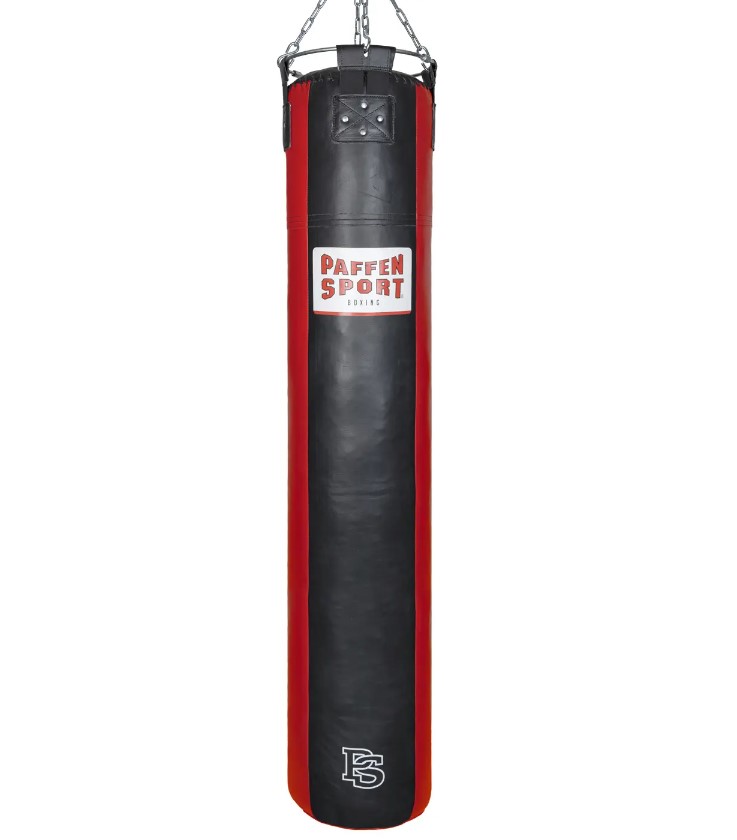 Paffen Sport Boxsack Star 180x35cm 55kg, Schwarz-Rot