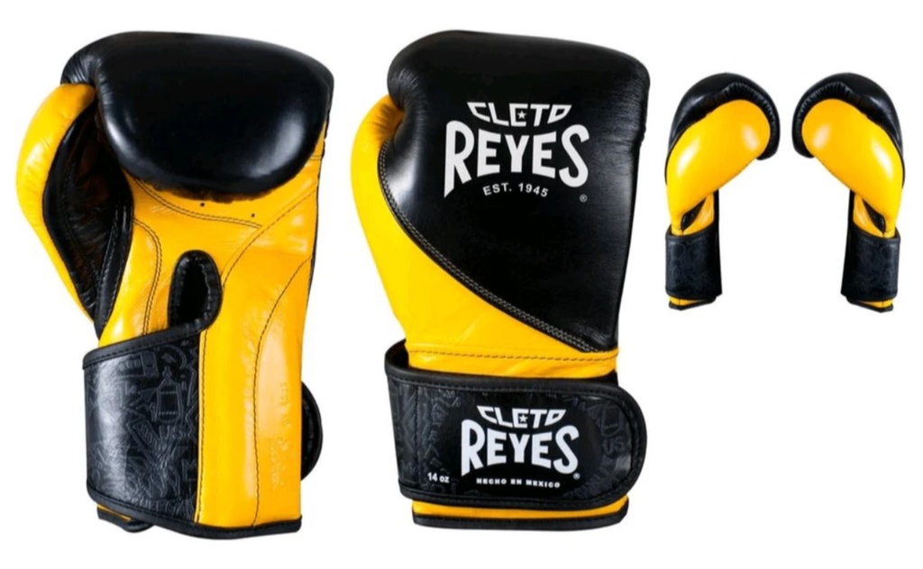 Cleto Reyes Boxhandschuhe High Precision, Schwarz-Gelb