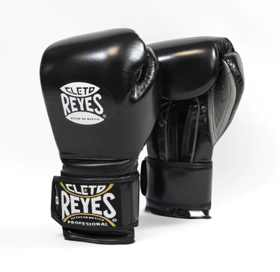 Cleto Reyes Boxing Gloves Training Velcro, Black-Silver