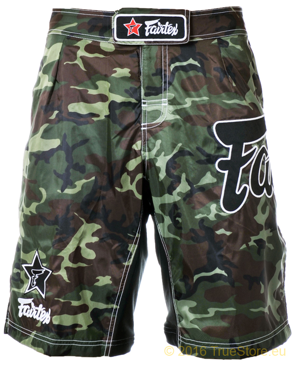 Fairtex Fight Shorts AB7 Nylon Camo, Grün-Braun