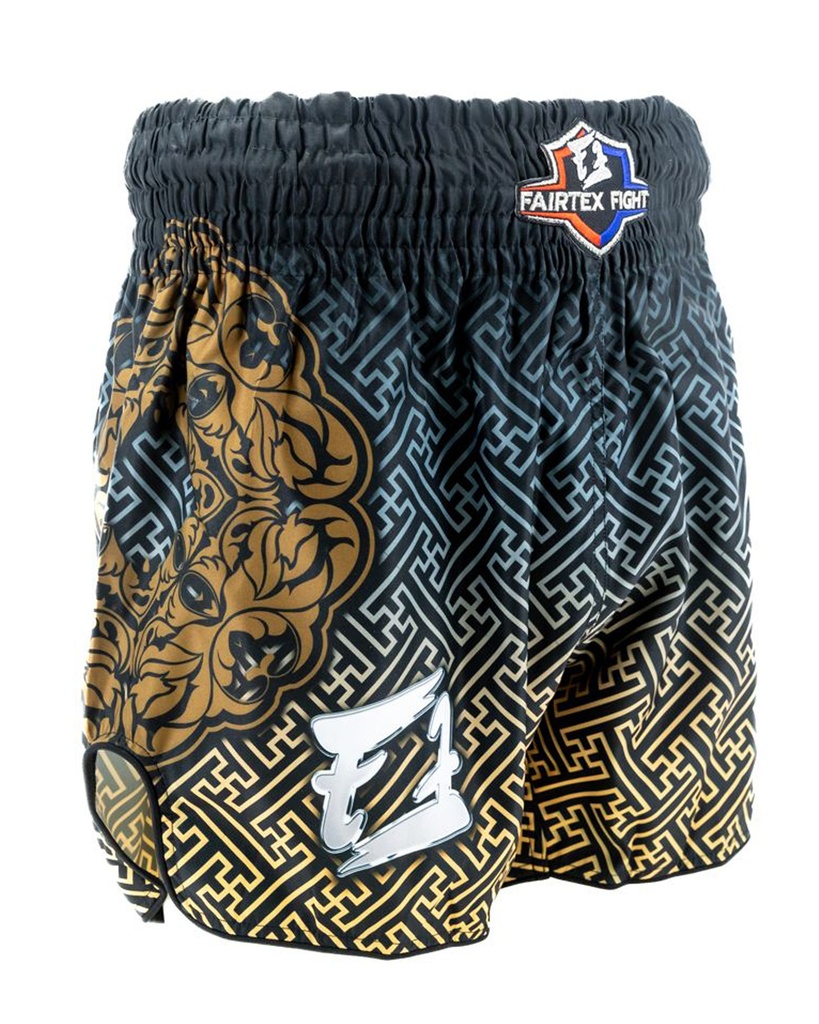 Fairtex Muay Thai Shorts Black-Gold, Black-Gold