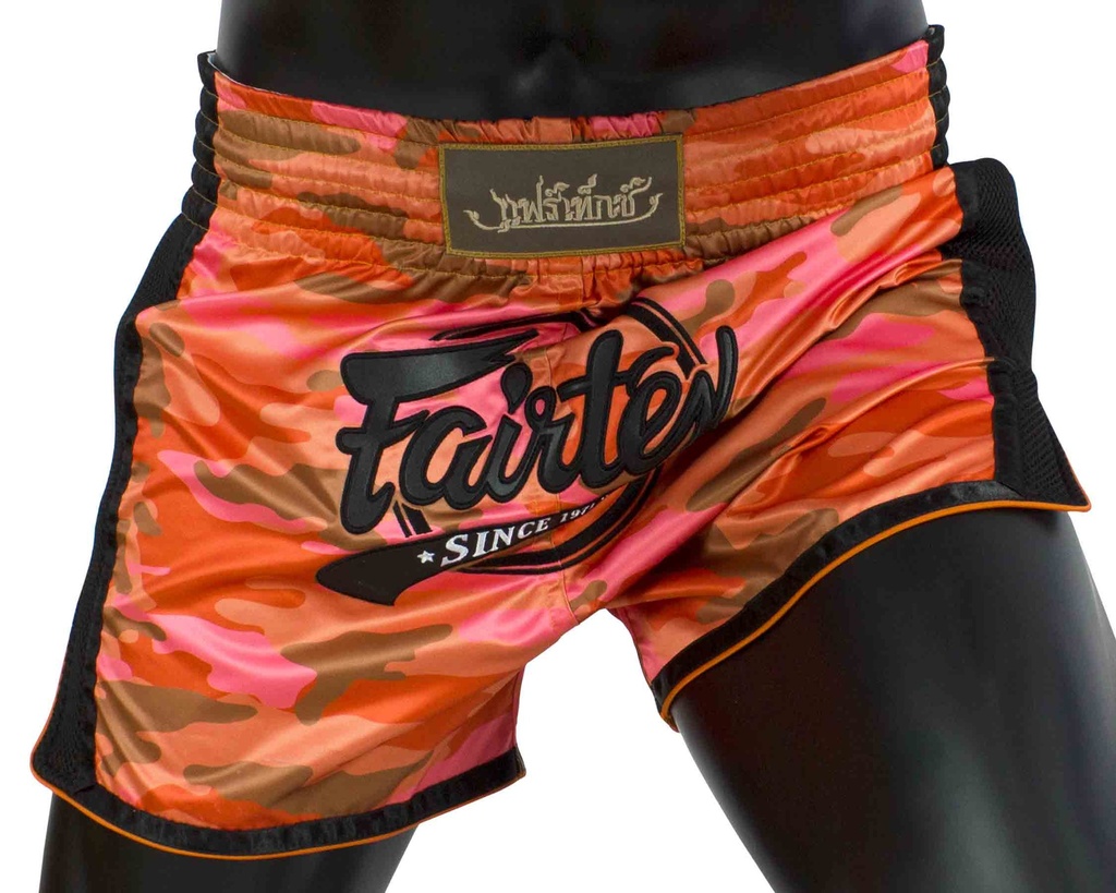 Fairtex Muay Thai Shorts BS1711, Camo-Orange