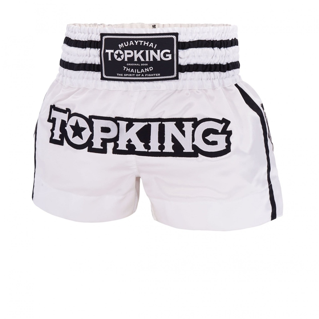 Top King Muay Thai Shorts TKTBS-216, White