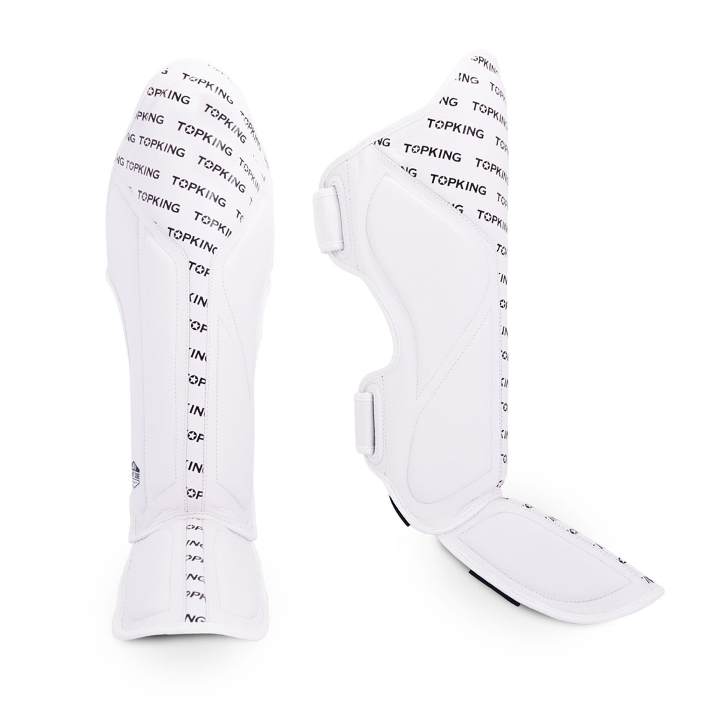 Top King Shin Guards Full Impact, White