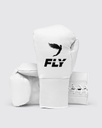 Fly Boxing Gloves Kyo Pro-Fight with Laces, White