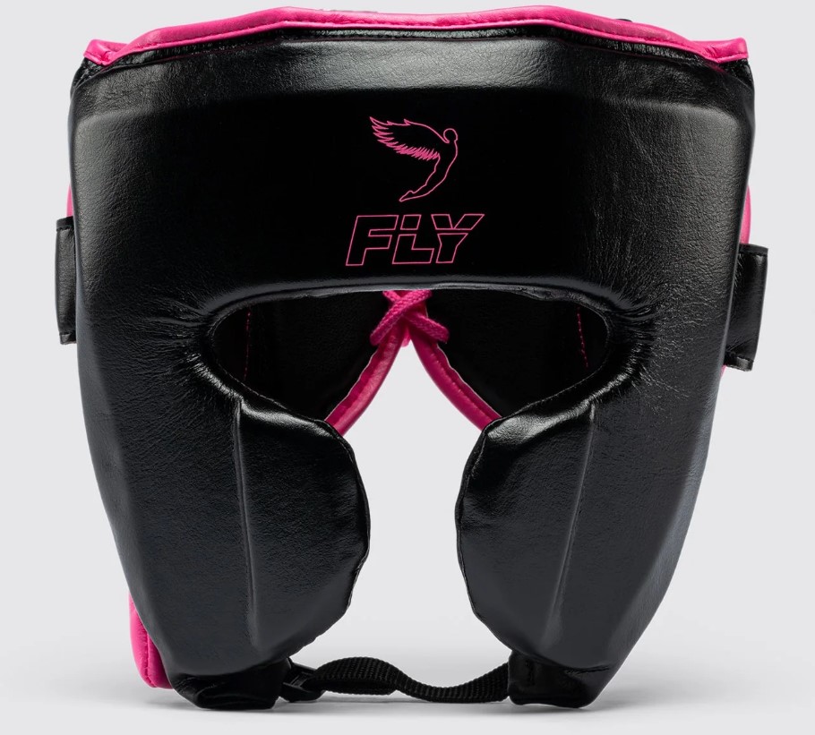 Fly Head Guard Cheek Protector Knight, Black-Pink