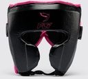 Fly Head Guard Cheek Protector Knight, Black-Pink