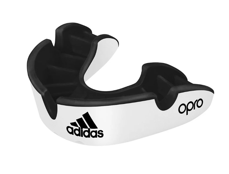 adidas Mouthguard OPRO Silver Senior, White-Black