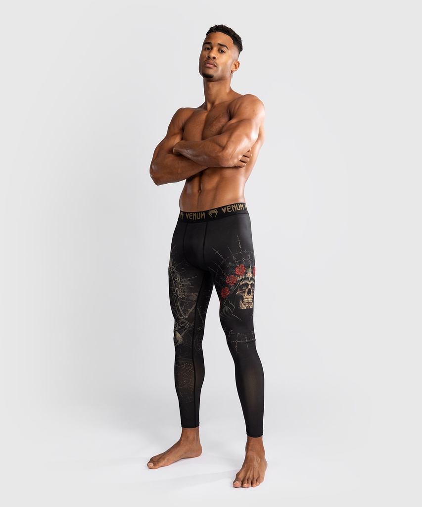 Venum Compression Pants Santa Muarte 5.0, Black