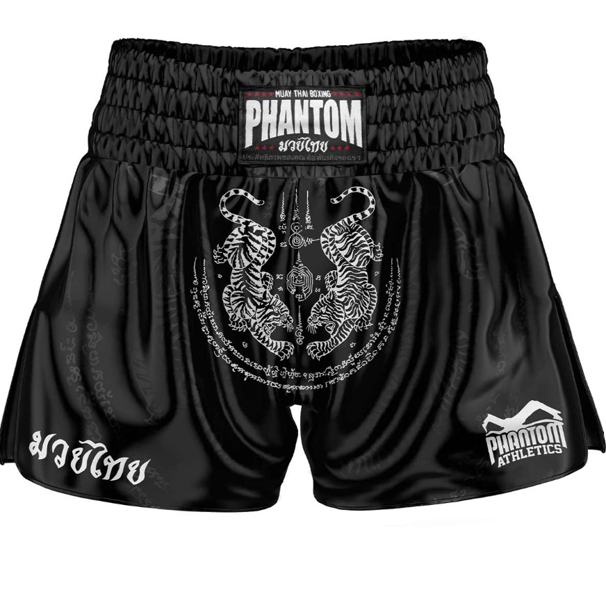 Phantom Muay Thai Shorts Sak Yant, Schwarz-Weiß