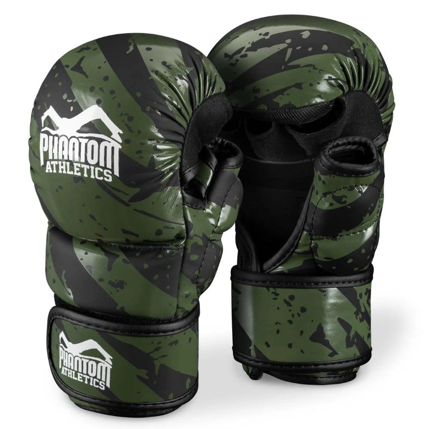 Phantom Sparring MMA Handschuhe Camo Tiger, Grün