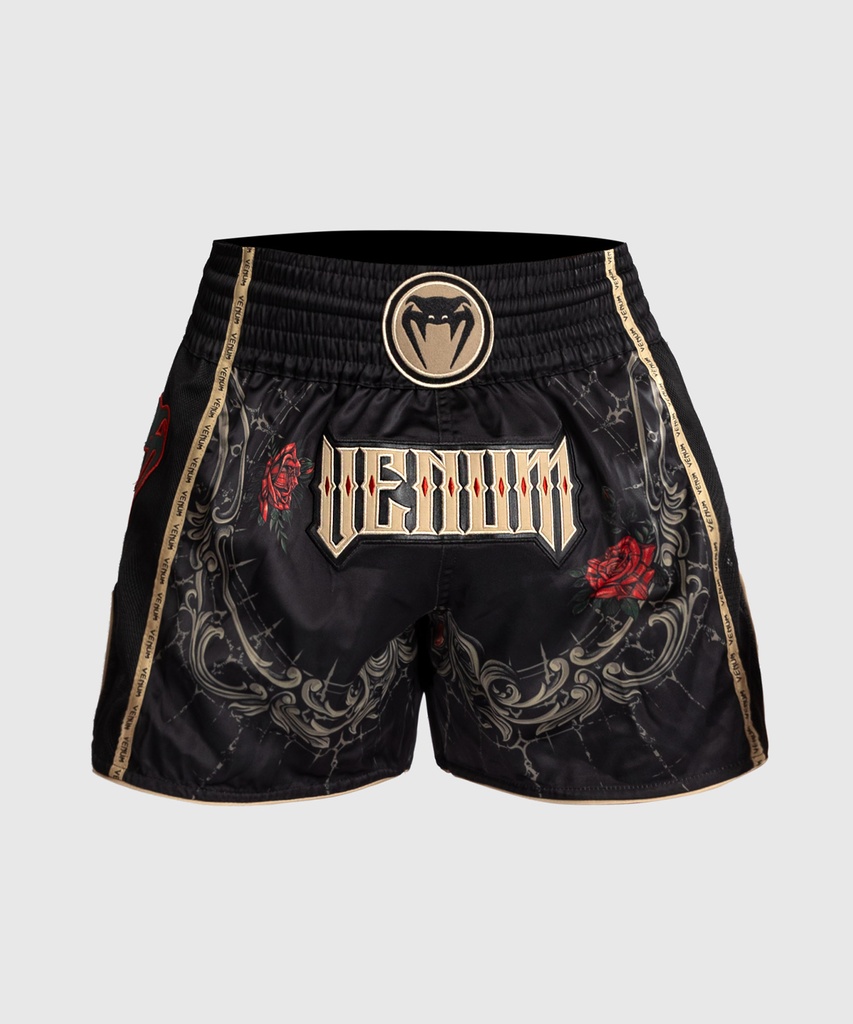 Venum Muay Thai Shorts Santa Muarte 5.0, Schwarz