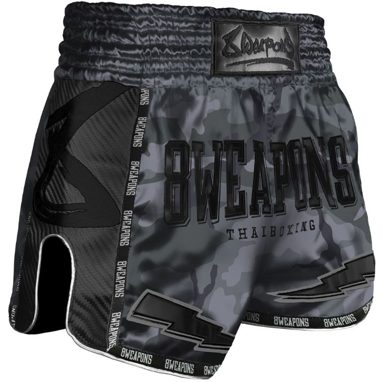 8Weapons Muay Thai Shorts Carbon Night Camo