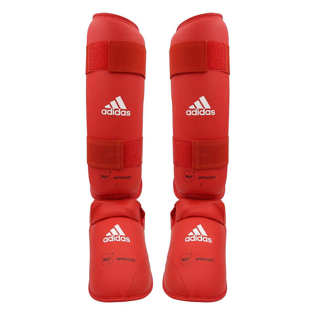 adidas Shin Guards Karate WKF, Red