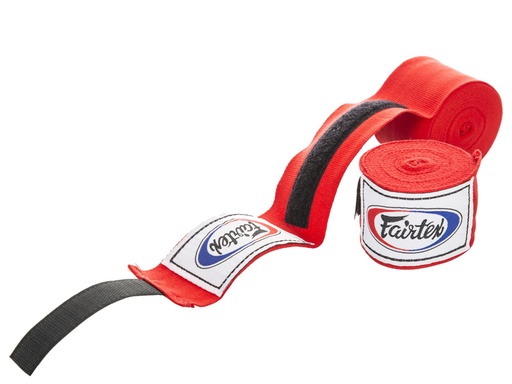 [HW2-R] Fairtex Boxbandagen 4,5m Halbelastisch, Rot