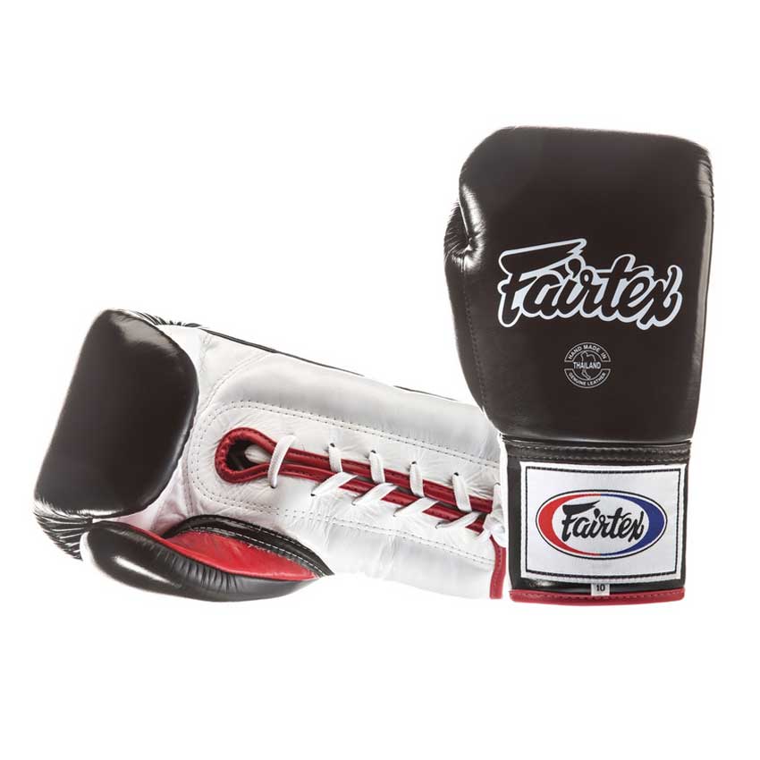 Fairtex Boxhandschuhe BGL1 mit Schnürung, Schwarz