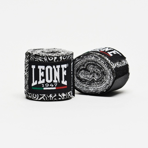 [AB705-MAO-3-5] Leone Hand Wrap 3.5m Semi-Elastic, Black-White