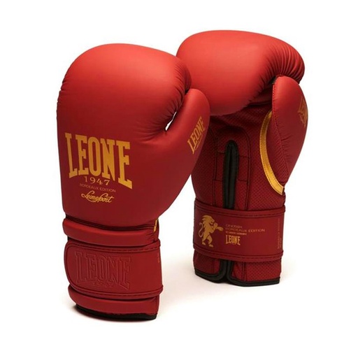 Leone Boxing Gloves Edition Bordeaux-Gold