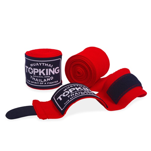 [TKHWR-01-R] Top King Hand Wraps 4.5m Semi-Elastic, Red