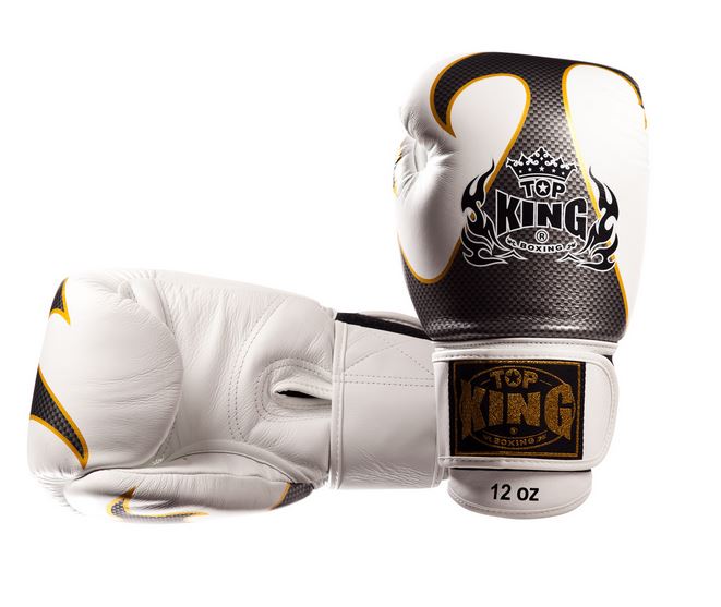 Top King Boxing Gloves Empower Creativity, White-Silver