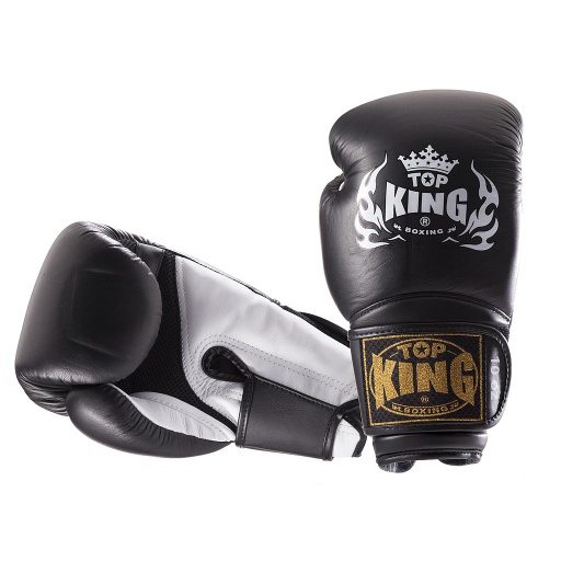 Top King Boxing Gloves Super Air, Black-White