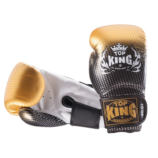 Top King Boxing Gloves Super Star Air, Black-Gold